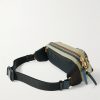Link Leather-Trimmed Nylon-Twill Belt Bag - BK Link Leather-Trimmed Nylon-Twill Belt Bag - BK