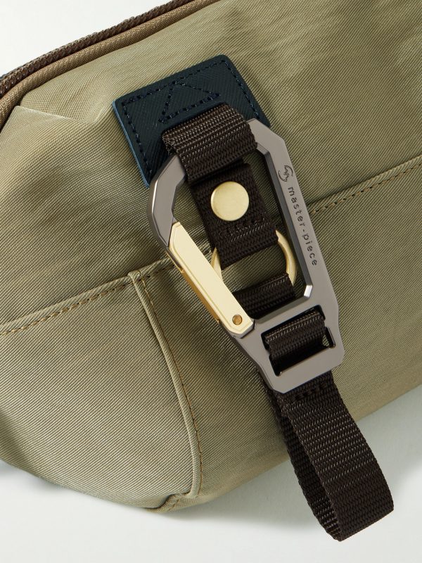 Link Leather-Trimmed Nylon-Twill Belt Bag - CU Link Leather-Trimmed Nylon-Twill Belt Bag - CU