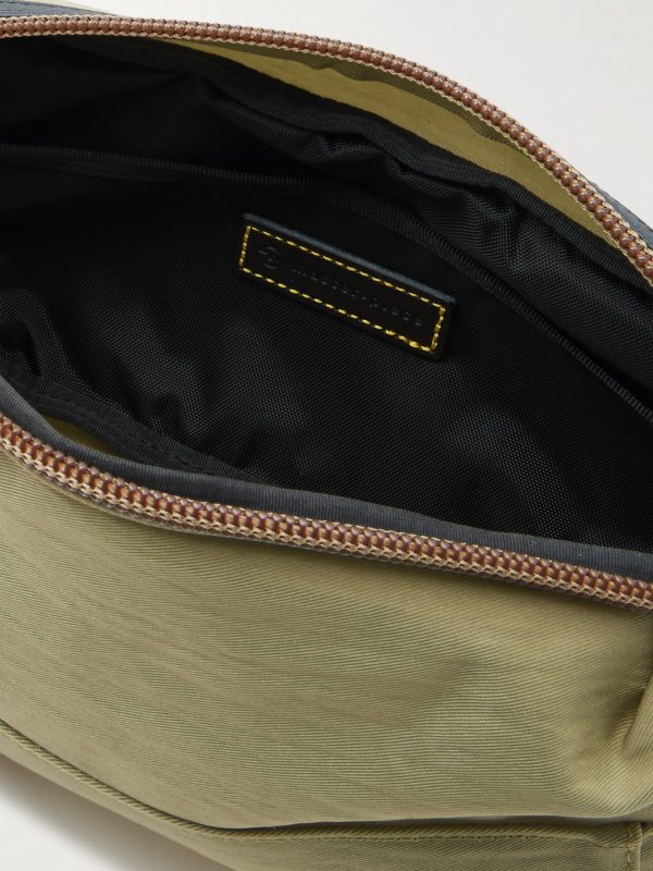 Link Leather-Trimmed Nylon-Twill Belt Bag - E1 Link Leather-Trimmed Nylon-Twill Belt Bag - E1