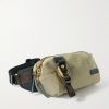 Link Leather-Trimmed Nylon-Twill Belt Bag Link Leather-Trimmed Nylon-Twill Belt Bag