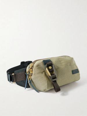 Link Leather-Trimmed Nylon-Twill Belt Bag Link Leather-Trimmed Nylon-Twill Belt Bag