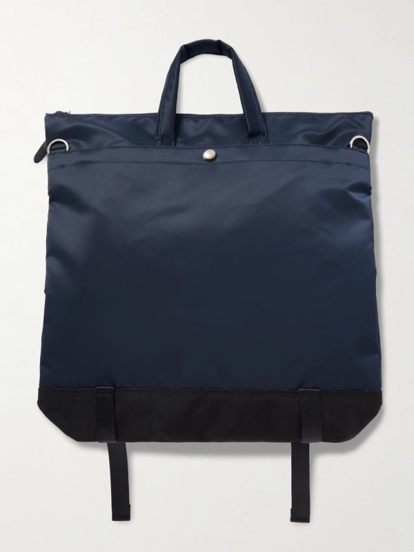 Lightning Leather-Trimmed Nylon-Twill and CORDURA® Tote Bag - BK Lightning Leather-Trimmed Nylon-Twill and CORDURA® Tote Bag - BK