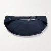 Sash Large Leather-Trimmed Coated-Nylon Sling Bag - BK Sash Large Leather-Trimmed Coated-Nylon Sling Bag - BK