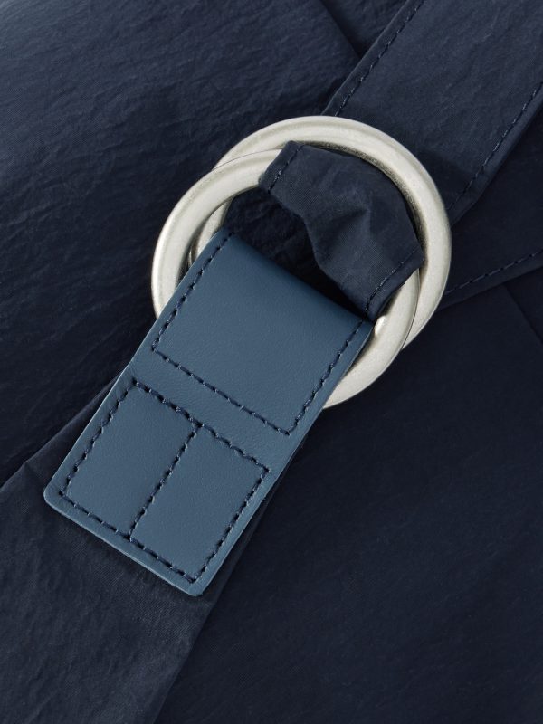 Sash Large Leather-Trimmed Coated-Nylon Sling Bag - CU Sash Large Leather-Trimmed Coated-Nylon Sling Bag - CU