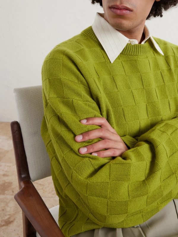 Culver Checked Cashmere Sweater - CU