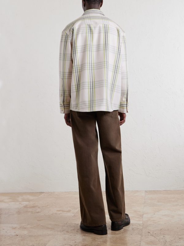 Snap Pea Checked Virgin Wool, Silk and Cashmere-Blend Overshirt - BK Snap Pea Checked Virgin Wool, Silk and Cashmere-Blend Overshirt - BK
