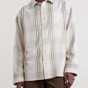 Snap Pea Checked Virgin Wool, Silk and Cashmere-Blend Overshirt - FR Snap Pea Checked Virgin Wool, Silk and Cashmere-Blend Overshirt - FR