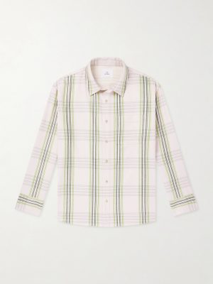 Snap Pea Checked Virgin Wool, Silk and Cashmere-Blend Overshirt