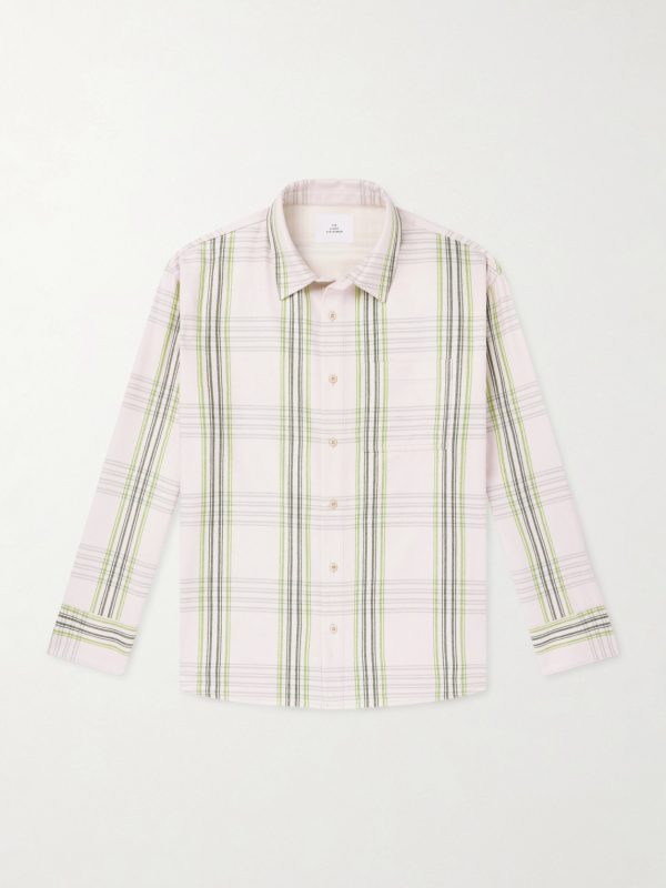 Snap Pea Checked Virgin Wool, Silk and Cashmere-Blend Overshirt Snap Pea Checked Virgin Wool, Silk and Cashmere-Blend Overshirt