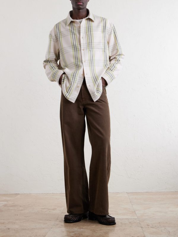 Snap Pea Checked Virgin Wool, Silk and Cashmere-Blend Overshirt - OU Snap Pea Checked Virgin Wool, Silk and Cashmere-Blend Overshirt - OU