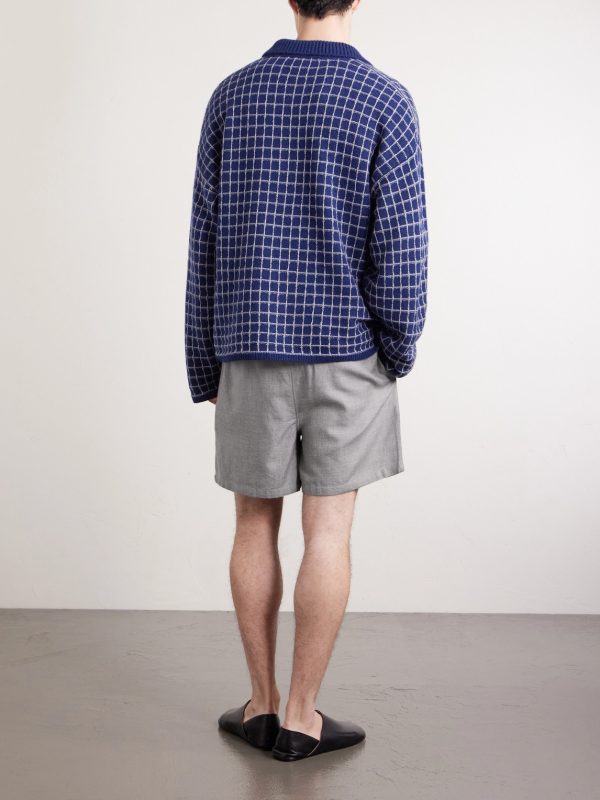 Cashmina Straight-Leg Wool and Cashmere-Blend Shorts - BK Cashmina Straight-Leg Wool and Cashmere-Blend Shorts - BK