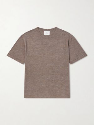 Lenny Wool, Silk and Linen-Blend T-Shirt
