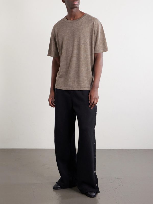 Lenny Wool, Silk and Linen-Blend T-Shirt - OU Lenny Wool, Silk and Linen-Blend T-Shirt - OU