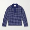 Dume Checked Cashmere and Silk-Blend Polo Shirt Dume Checked Cashmere and Silk-Blend Polo Shirt