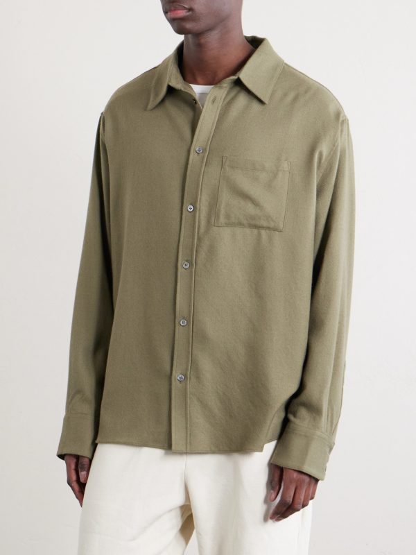 Cashmina Wool and Cashmere-Blend Shirt - FR