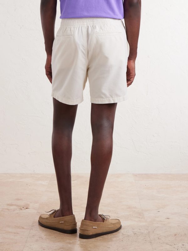 Straight-Leg Logo-Embroidered Cotton-Corduroy Drawstring Shorts - BK
