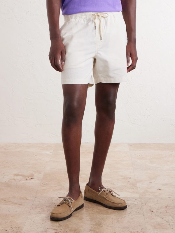 Straight-Leg Logo-Embroidered Cotton-Corduroy Drawstring Shorts - FR