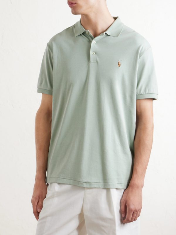 Logo-Embroidered Cotton-Jersey Polo Shirt - FR Logo-Embroidered Cotton-Jersey Polo Shirt - FR