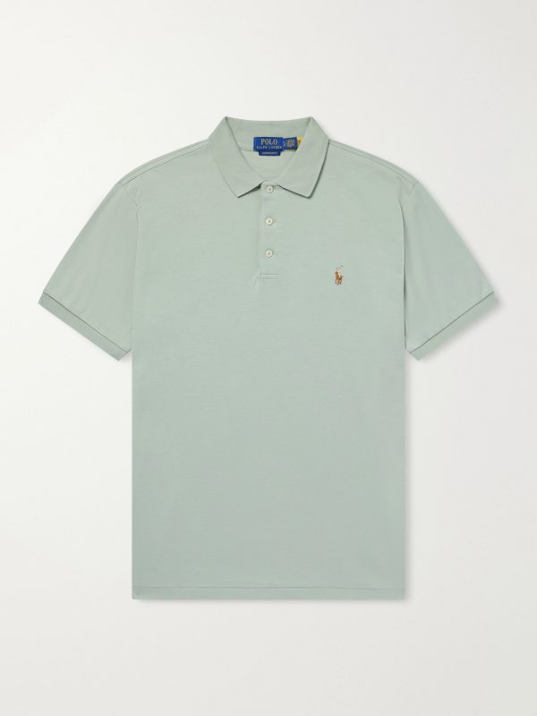 Logo-Embroidered Cotton-Jersey Polo Shirt Logo-Embroidered Cotton-Jersey Polo Shirt
