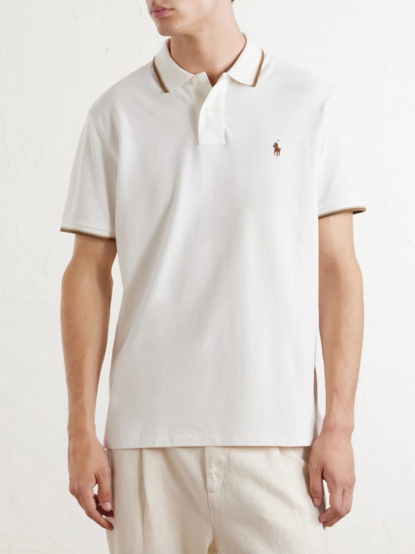 Logo-Embroidered Cotton-Piqué Polo Shirt - FR Logo-Embroidered Cotton-Piqué Polo Shirt - FR