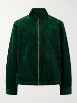 Leather-Trimmed Cotton-Corduroy Jacket Leather-Trimmed Cotton-Corduroy Jacket