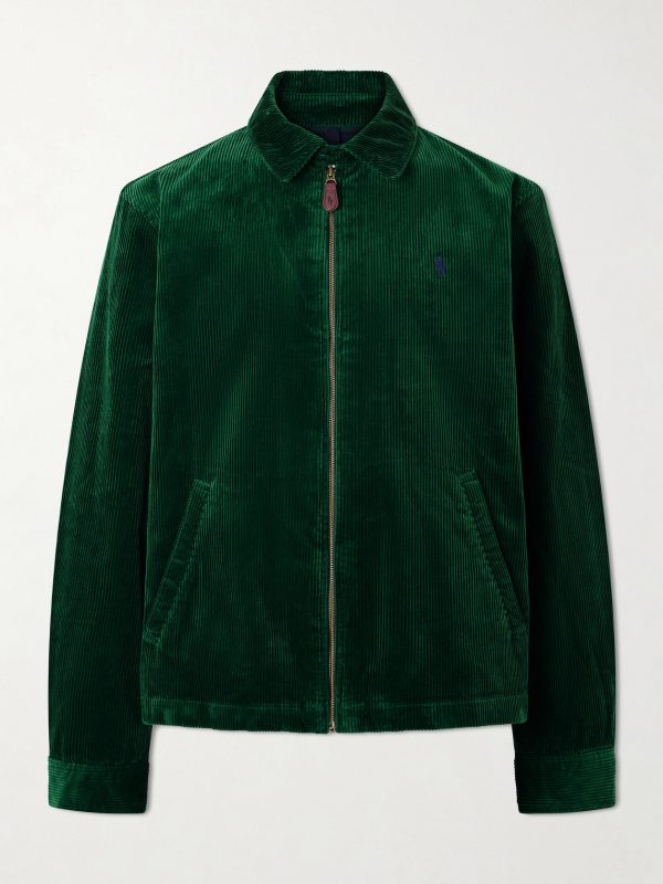 Leather-Trimmed Cotton-Corduroy Jacket Leather-Trimmed Cotton-Corduroy Jacket