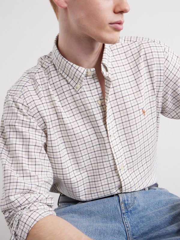 Logo-Embroidered Checked Cotton Shirt - CU Logo-Embroidered Checked Cotton Shirt - CU