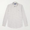Logo-Embroidered Checked Cotton Shirt Logo-Embroidered Checked Cotton Shirt