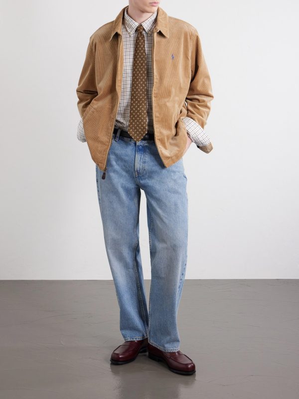 Logo-Embroidered Checked Cotton Shirt - OU Logo-Embroidered Checked Cotton Shirt - OU