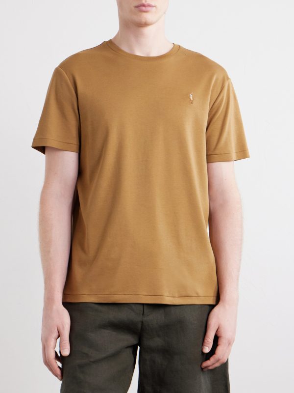 Logo-Embroidered Cotton-Jersey T-Shirt - FR Logo-Embroidered Cotton-Jersey T-Shirt - FR