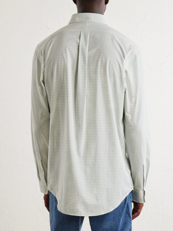 Striped Logo-Embroidered Cotton and Linen-Blend Seersucker Shirt - BK Striped Logo-Embroidered Cotton and Linen-Blend Seersucker Shirt - BK