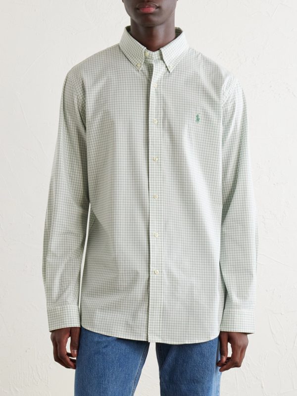 Striped Logo-Embroidered Cotton and Linen-Blend Seersucker Shirt - FR Striped Logo-Embroidered Cotton and Linen-Blend Seersucker Shirt - FR