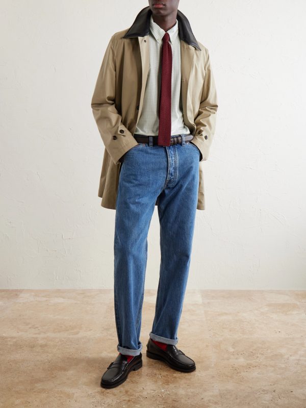 Striped Logo-Embroidered Cotton and Linen-Blend Seersucker Shirt - OU Striped Logo-Embroidered Cotton and Linen-Blend Seersucker Shirt - OU