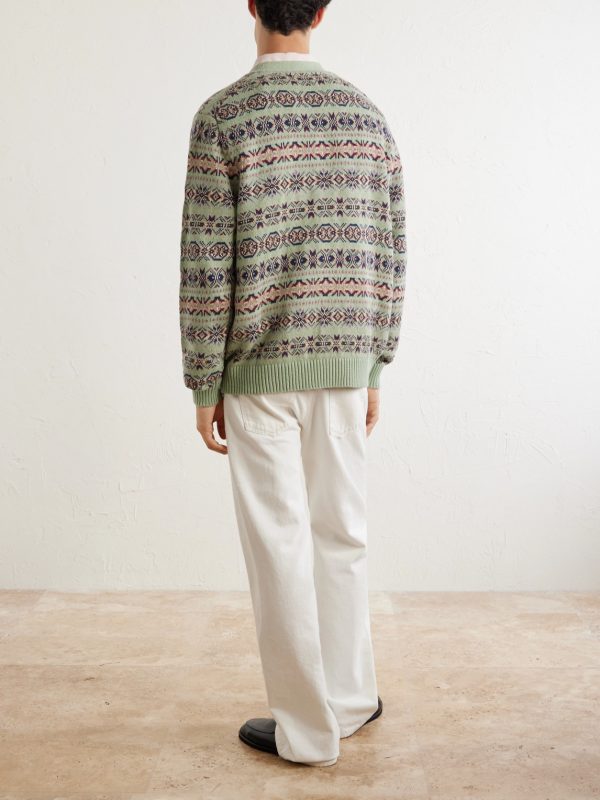 Striped Linen and Cotton-Blend Cardigan - BK Striped Linen and Cotton-Blend Cardigan - BK