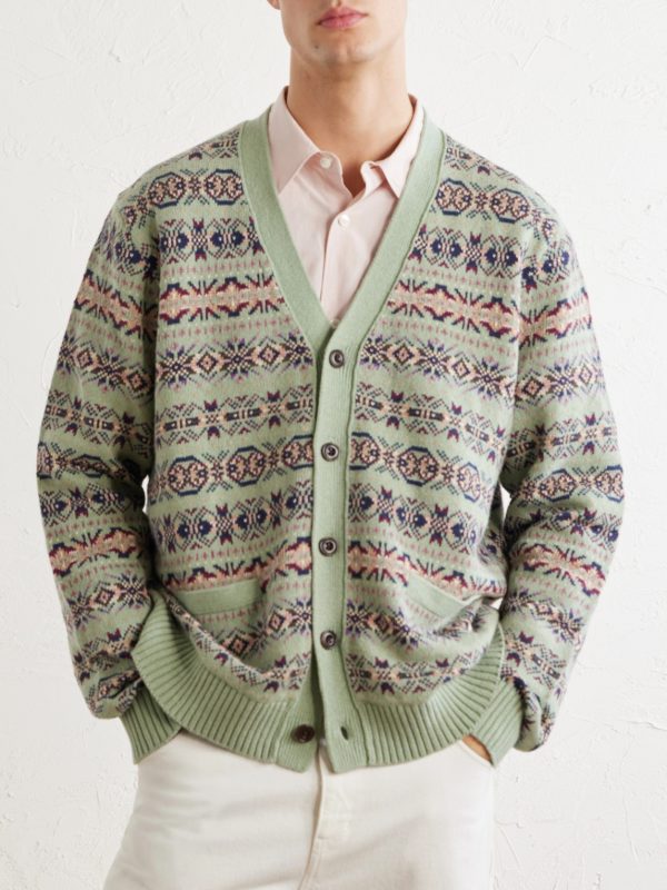 Striped Linen and Cotton-Blend Cardigan - FR Striped Linen and Cotton-Blend Cardigan - FR