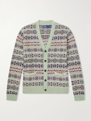 Striped Linen and Cotton-Blend Cardigan Striped Linen and Cotton-Blend Cardigan