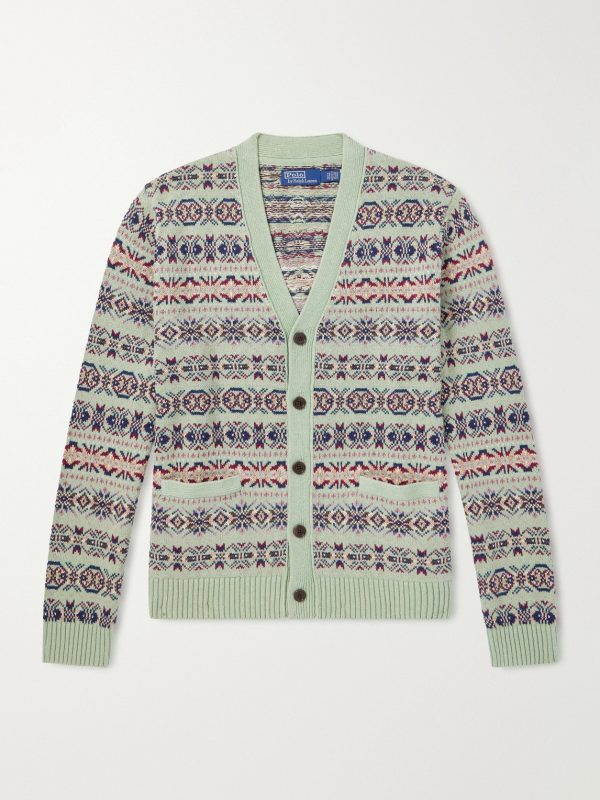 Striped Linen and Cotton-Blend Cardigan Striped Linen and Cotton-Blend Cardigan