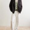 Striped Linen and Cotton-Blend Cardigan - OU Striped Linen and Cotton-Blend Cardigan - OU