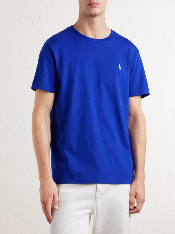 Logo-Embroidered Cotton-Jersey T-Shirt - FR Logo-Embroidered Cotton-Jersey T-Shirt - FR