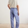 Wide-Leg Checked Woven Linen Trousers - BK