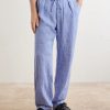 Wide-Leg Checked Woven Linen Trousers - FR