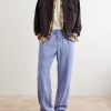 Wide-Leg Checked Woven Linen Trousers - OU