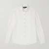 Logo-Embroidered Linen Woven Shirt Logo-Embroidered Linen Woven Shirt