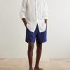 Logo-Embroidered Linen Woven Shirt - OU Logo-Embroidered Linen Woven Shirt - OU