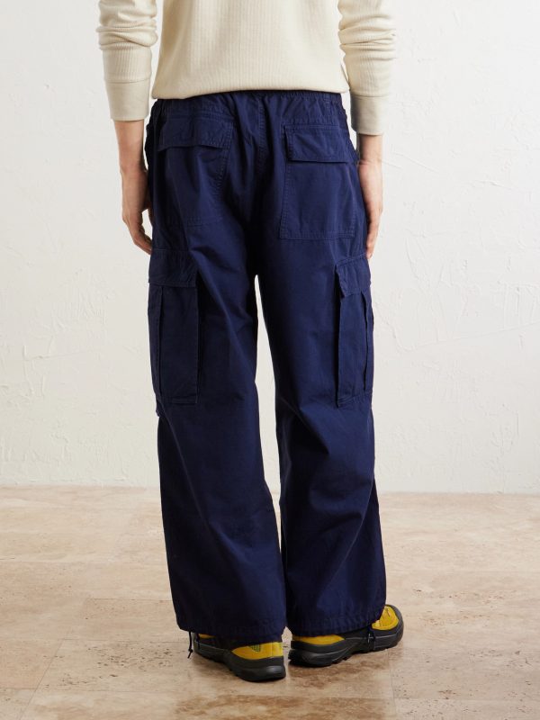 Wide-Leg Cotton-Canvas Cargo Trousers - BK