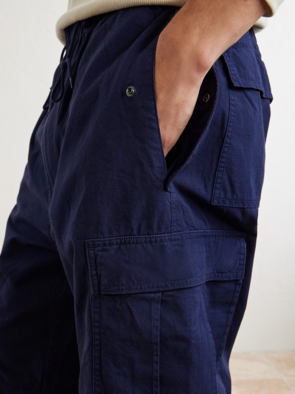 Wide-Leg Cotton-Canvas Cargo Trousers - CU