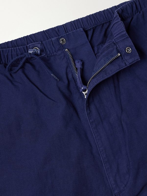 Wide-Leg Cotton-Canvas Cargo Trousers - E1