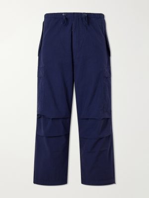 Wide-Leg Cotton-Canvas Cargo Trousers