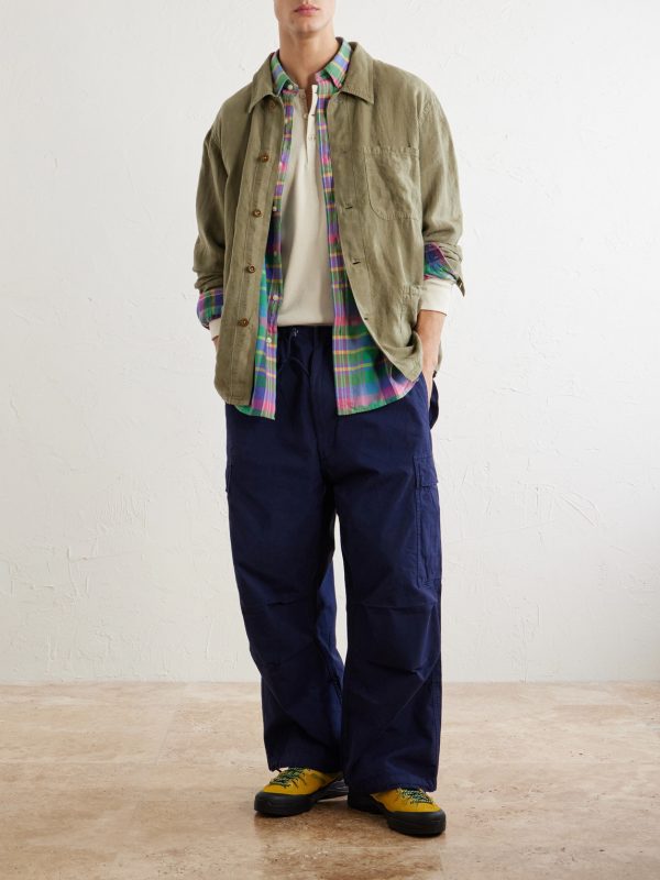 Wide-Leg Cotton-Canvas Cargo Trousers - OU