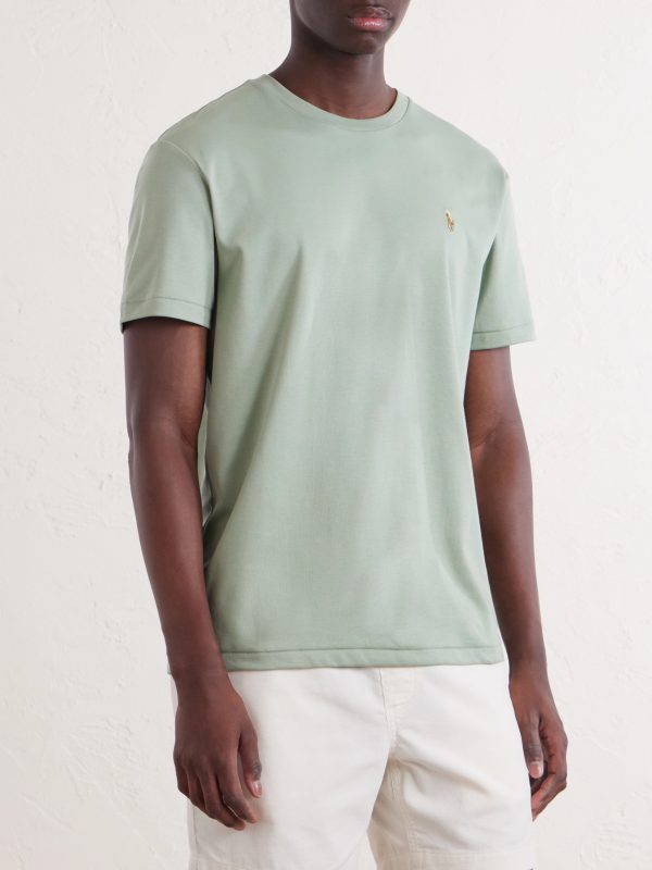Logo-Embroidered Cotton-Jersey T-Shirt - FR Logo-Embroidered Cotton-Jersey T-Shirt - FR